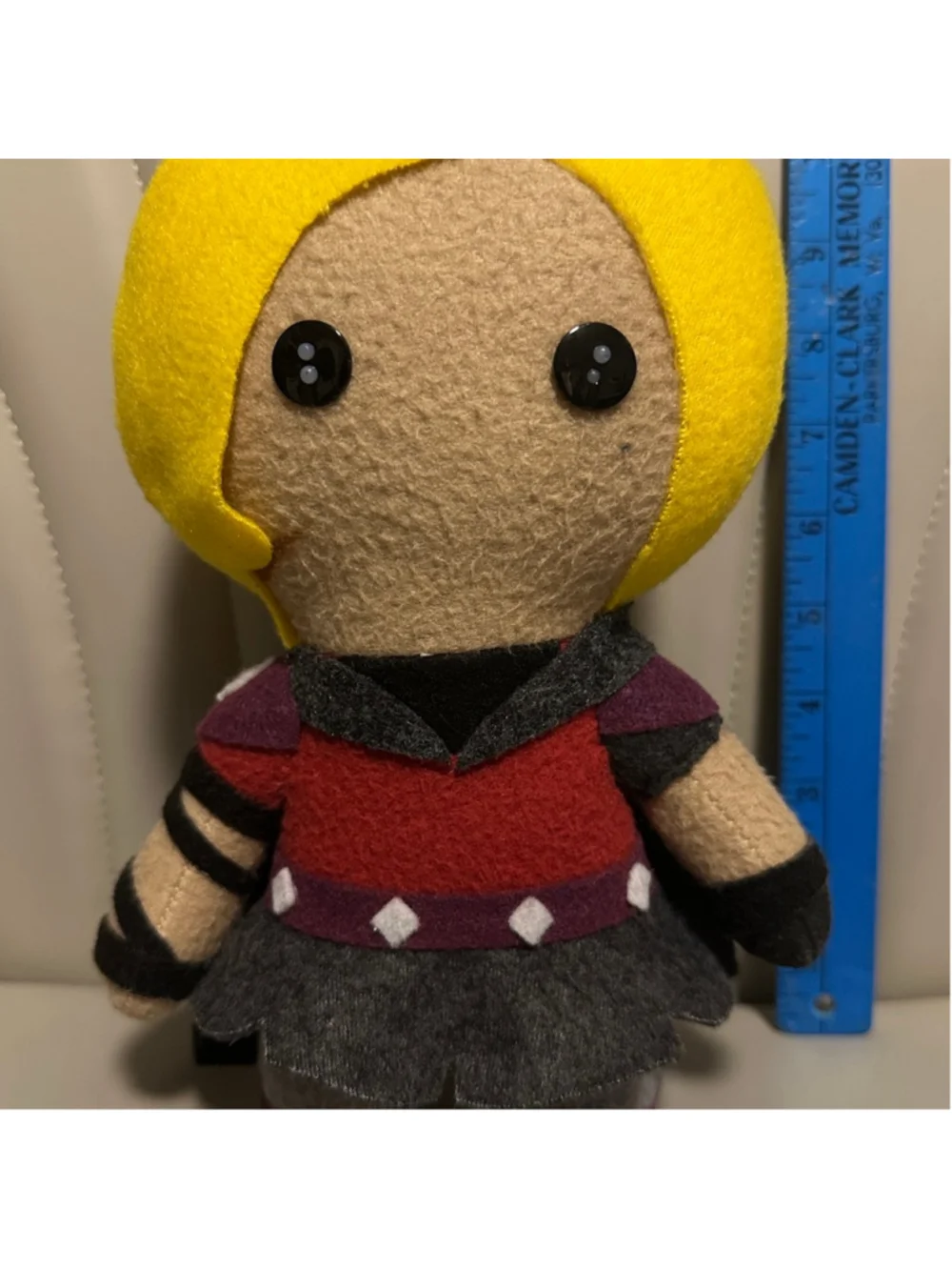 Handmade Amphibia Sasha Waybright Part of Calamity Trio Felt Plush doll 11 in